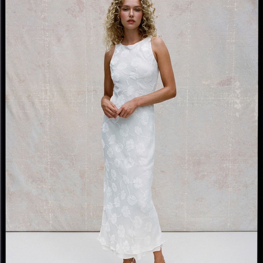 Realisation Par Carla Floral Dress (Ivory, XXS)